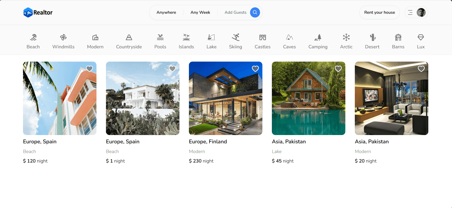 Rental Marketplace website
