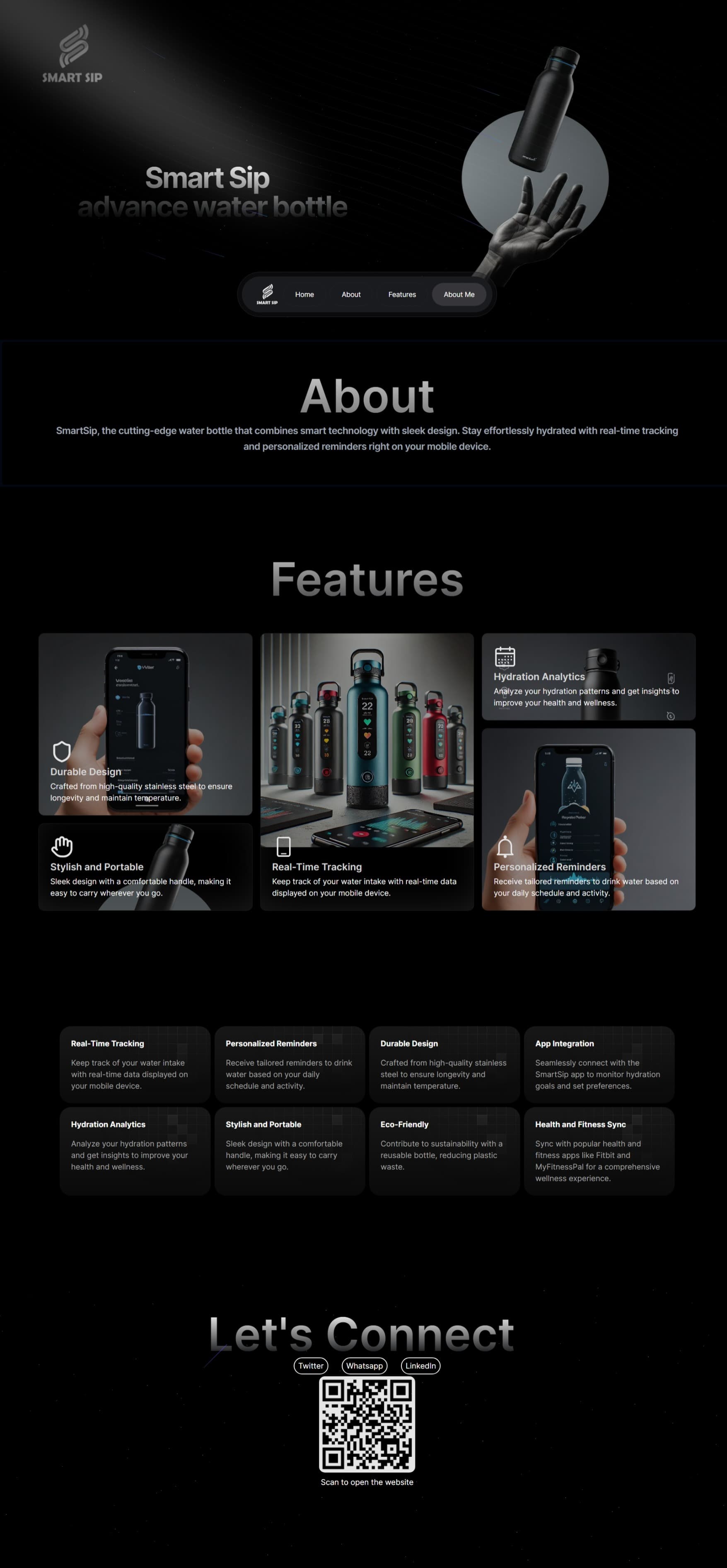 Smart Sip - A smart digital water bottle
